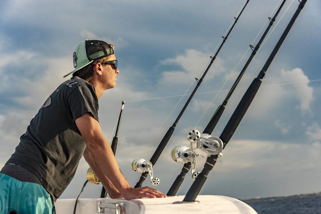 A center console fishing boat offshore. Illustrative, not a Maverick Boat Group boat.